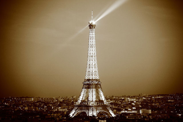 Paris Architecture Eiffel Tower Sepia